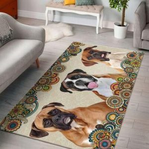 Boxer Dog Rug RUPRFL-0006DD