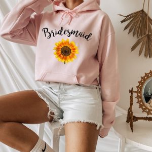 HOSUN008 Bridesmaid Sunflower Hoodie